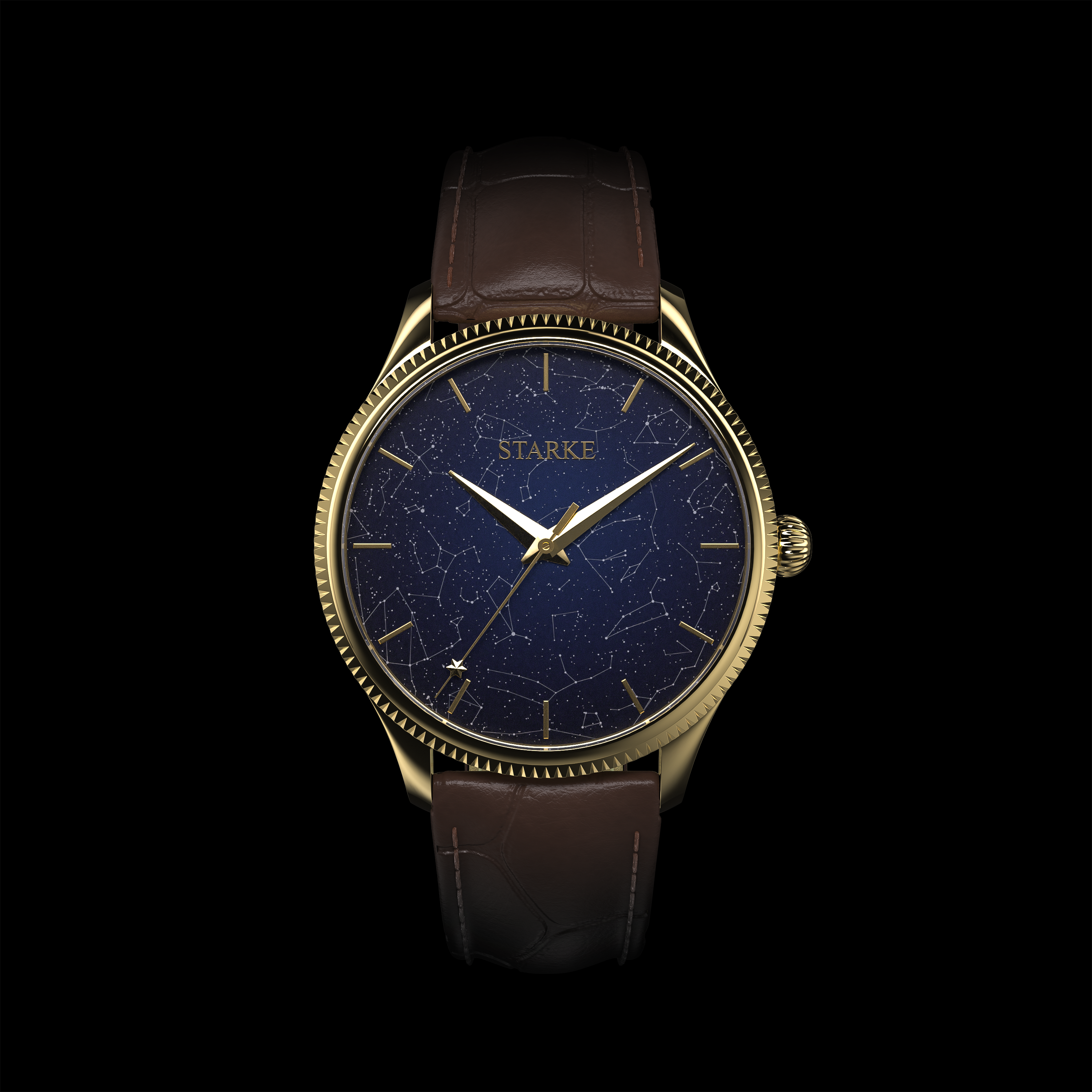 EPM Gold, brown leather band