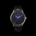 EPM Gold, black leather band