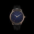 EPM Rose Gold, black leather band