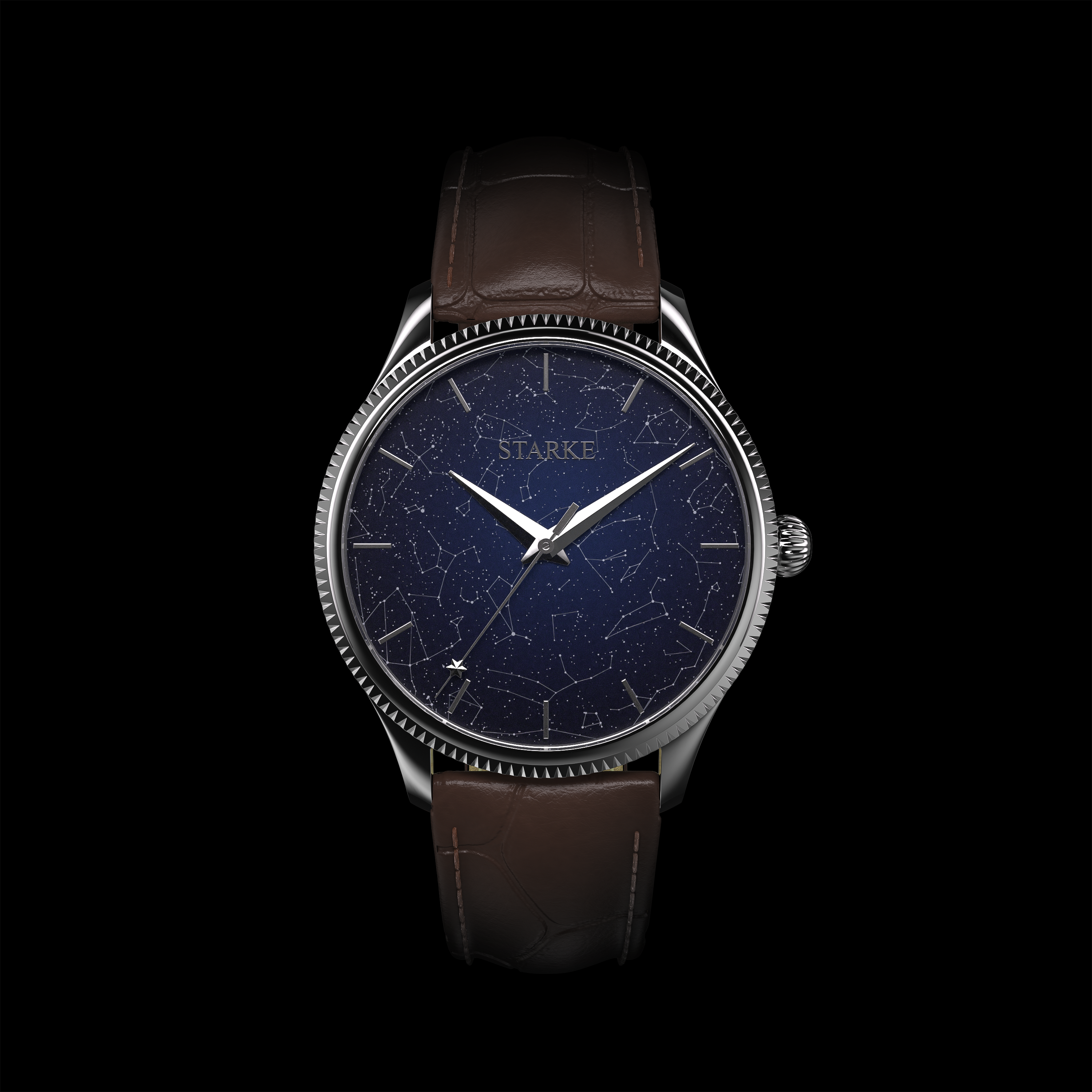 EPM Silver, brown leather band